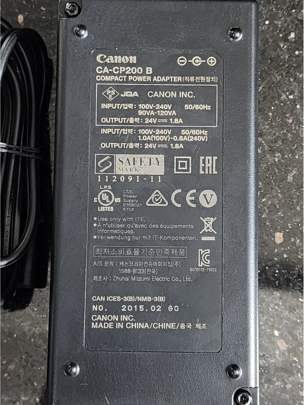 Canon CA-CP200B Compact Power Adapter With Cords Genuine OEM